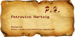 Petrovics Hartvig névjegykártya